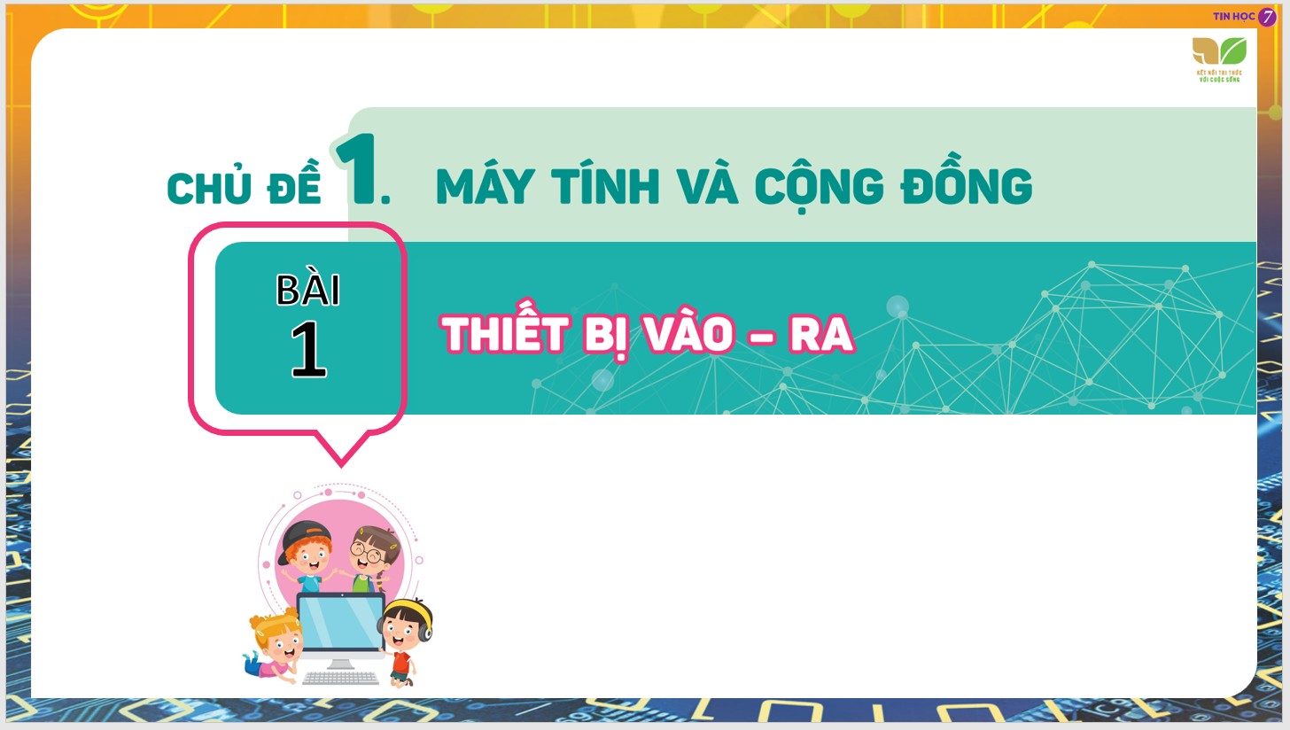 Chủ đề 1: Máy tính và cộng đồng, Bài 1 : Thiết bị vào - ra